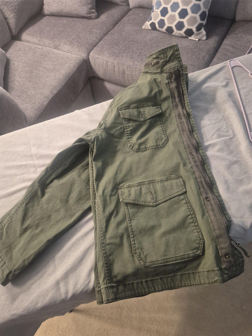 George Men's Military Field Jacket in Olive - Picture 10 of 12